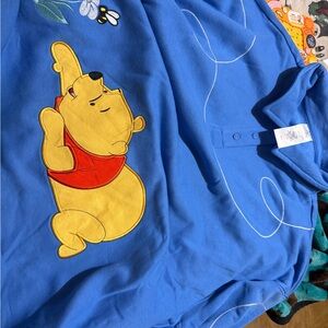 Disney Blue and Yellow Shirt with Pooh Design